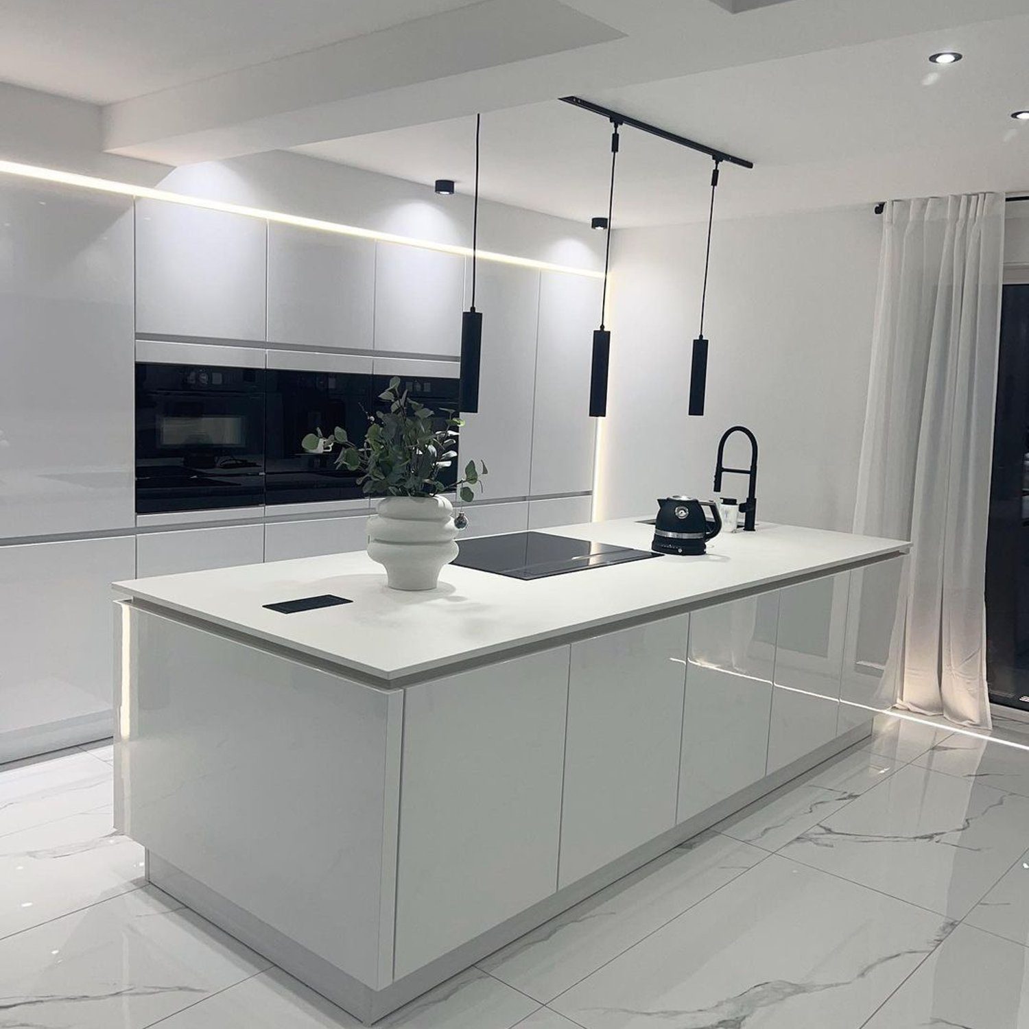 A sleek and modern kitchen