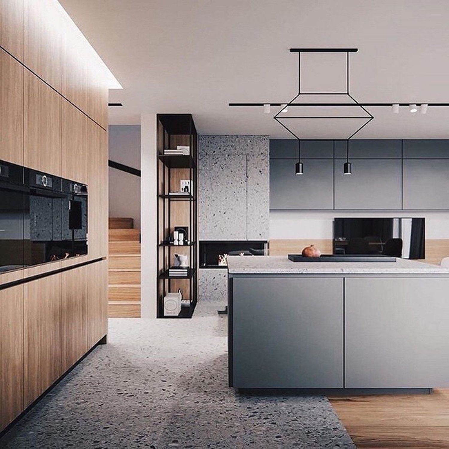 A sleek and modern kitchen design