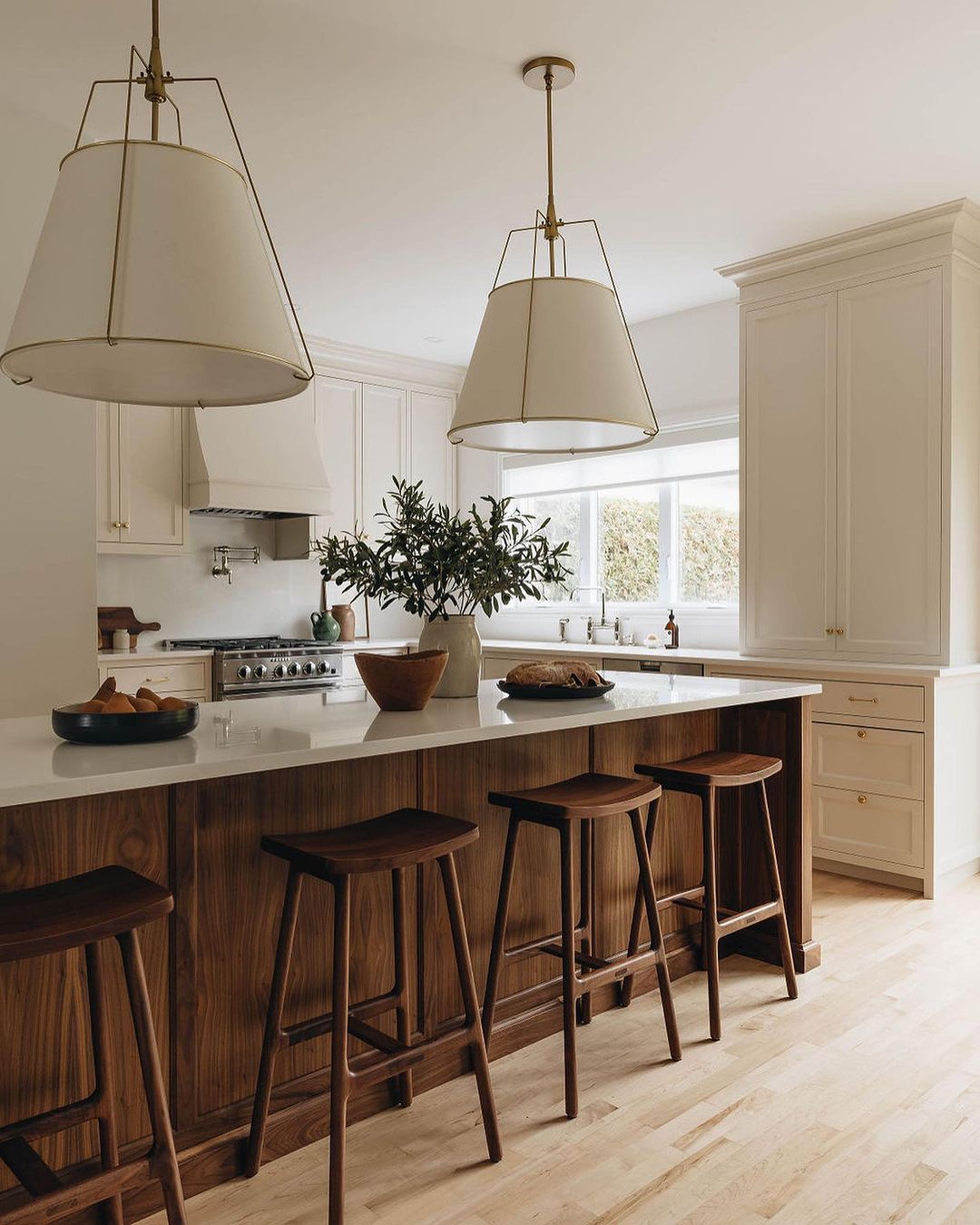 A tastefully designed kitchen space with wooden accents