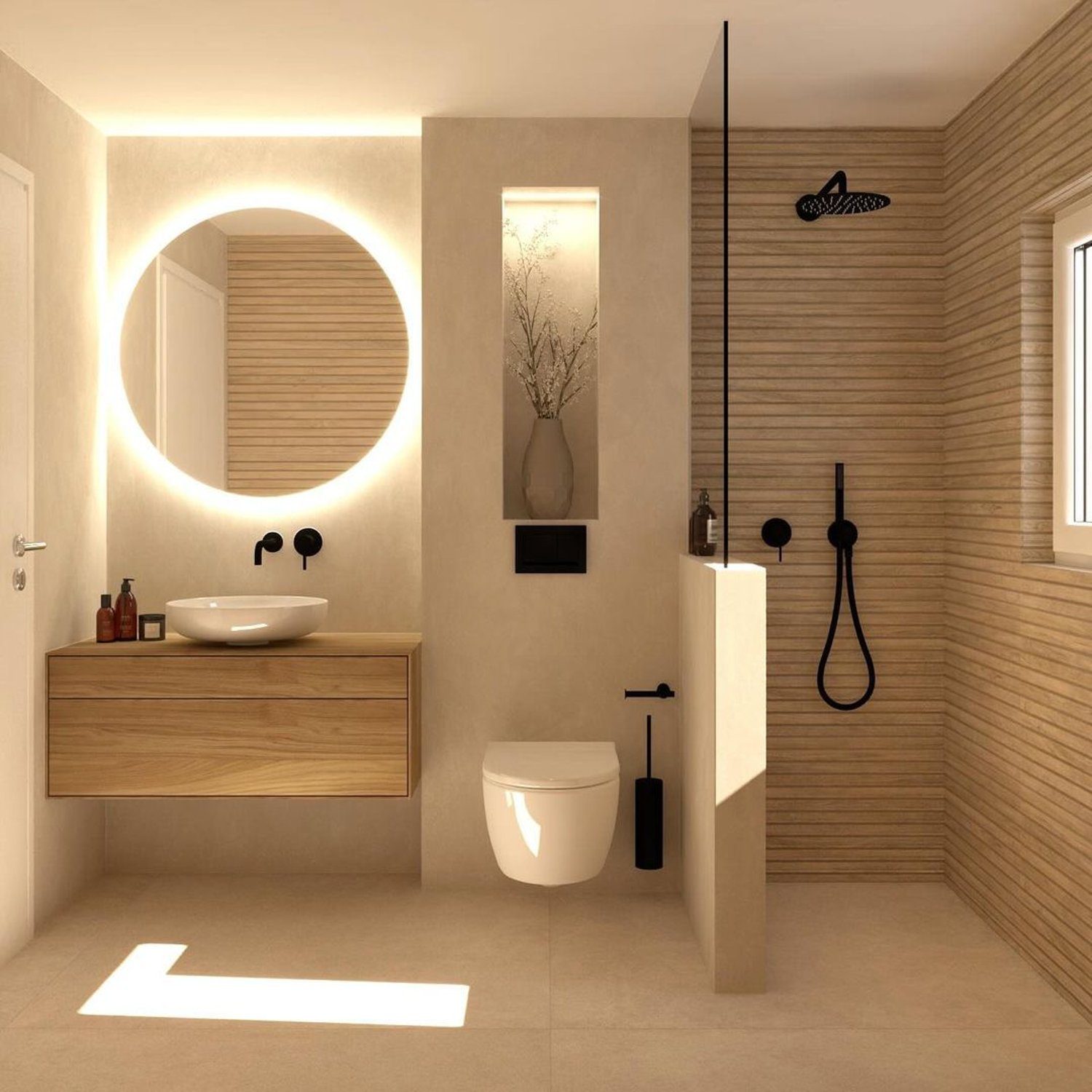 Contemporary bathroom design with minimalist features