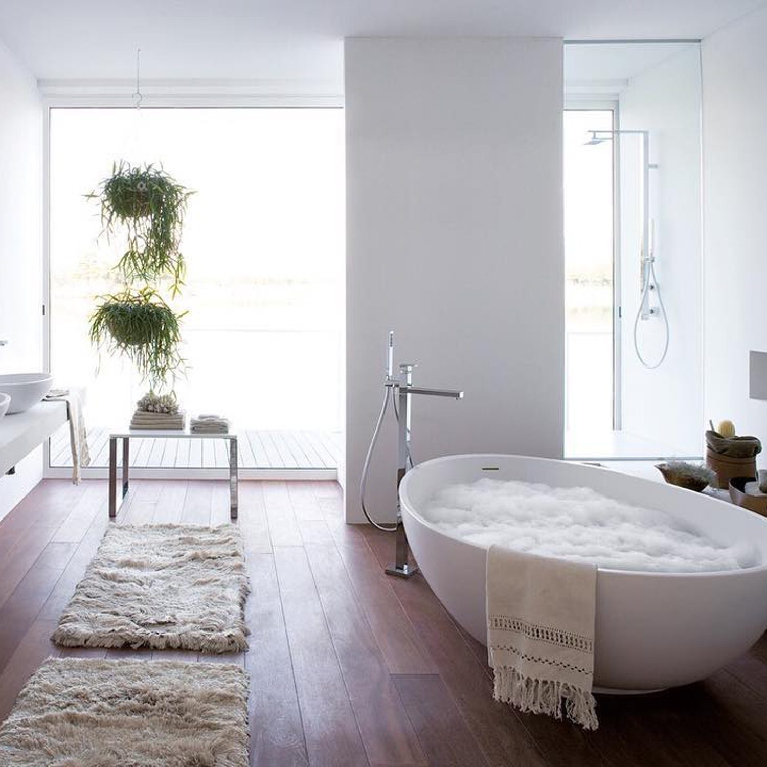 A sleek and modern bathroom with minimalist design