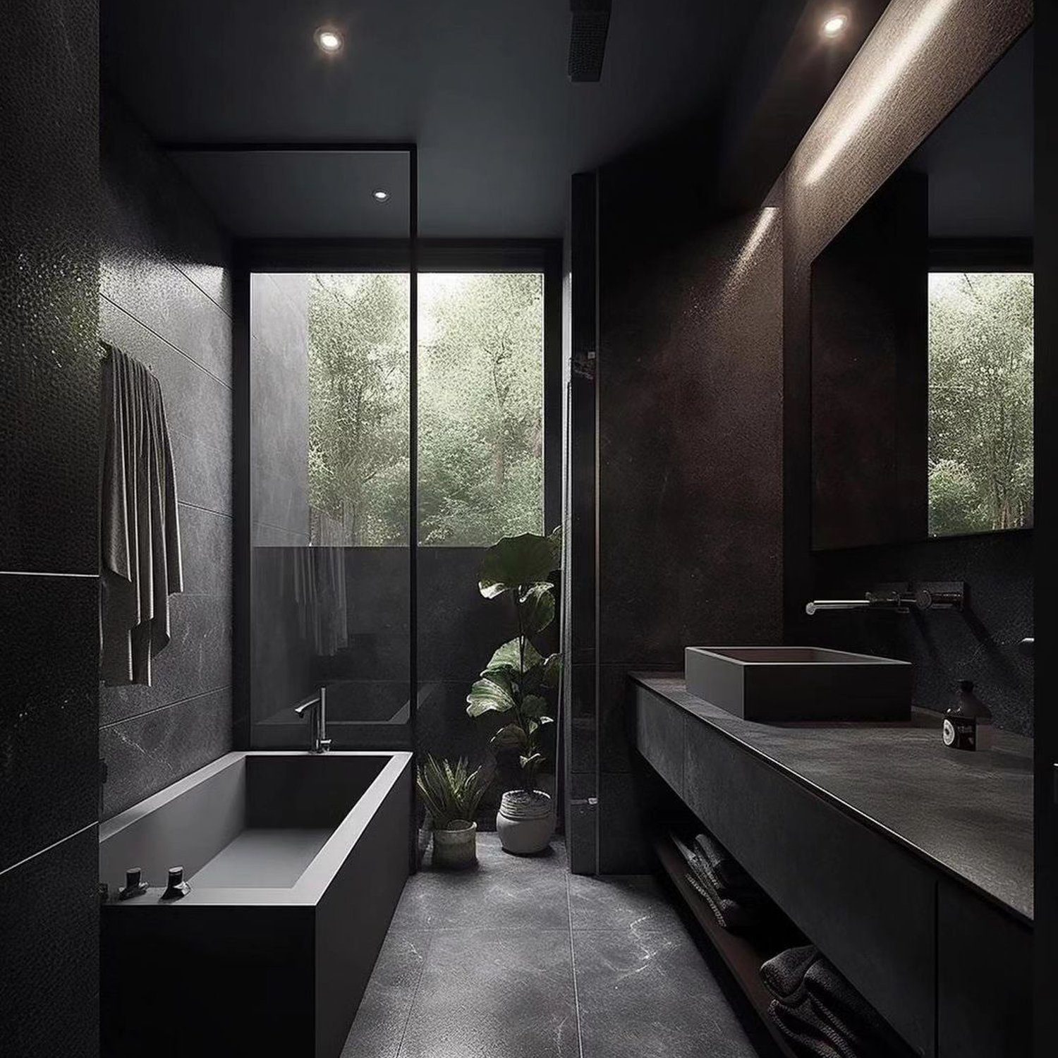 A modern bathroom with a minimalist design