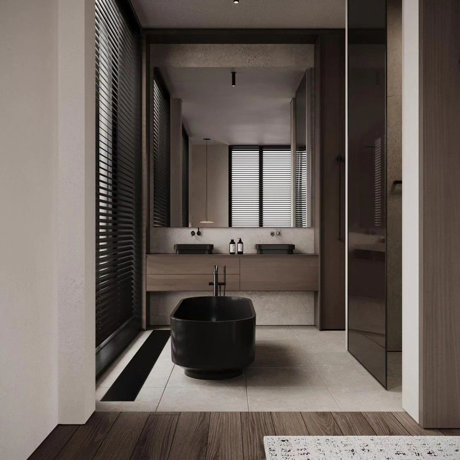 A modern and minimalist bathroom design