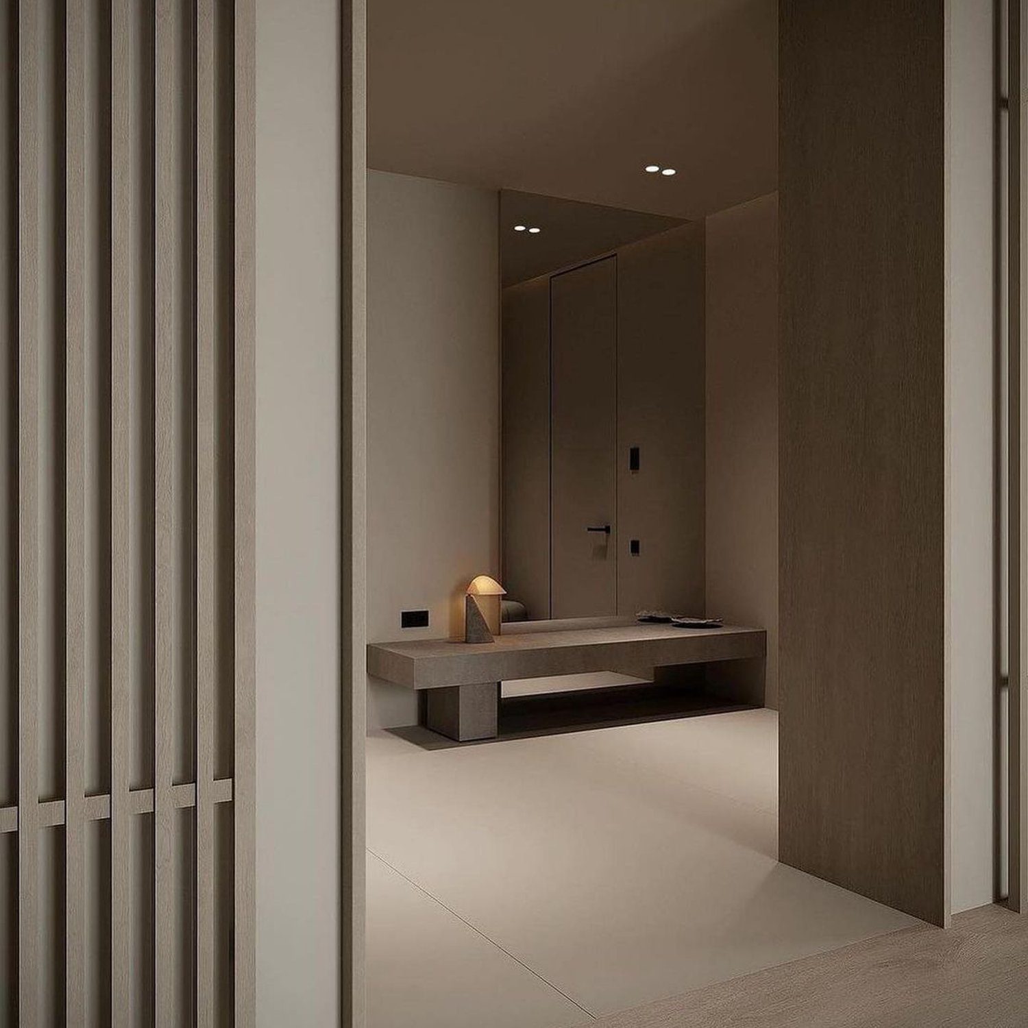 A minimalist bathroom with elegant fixtures