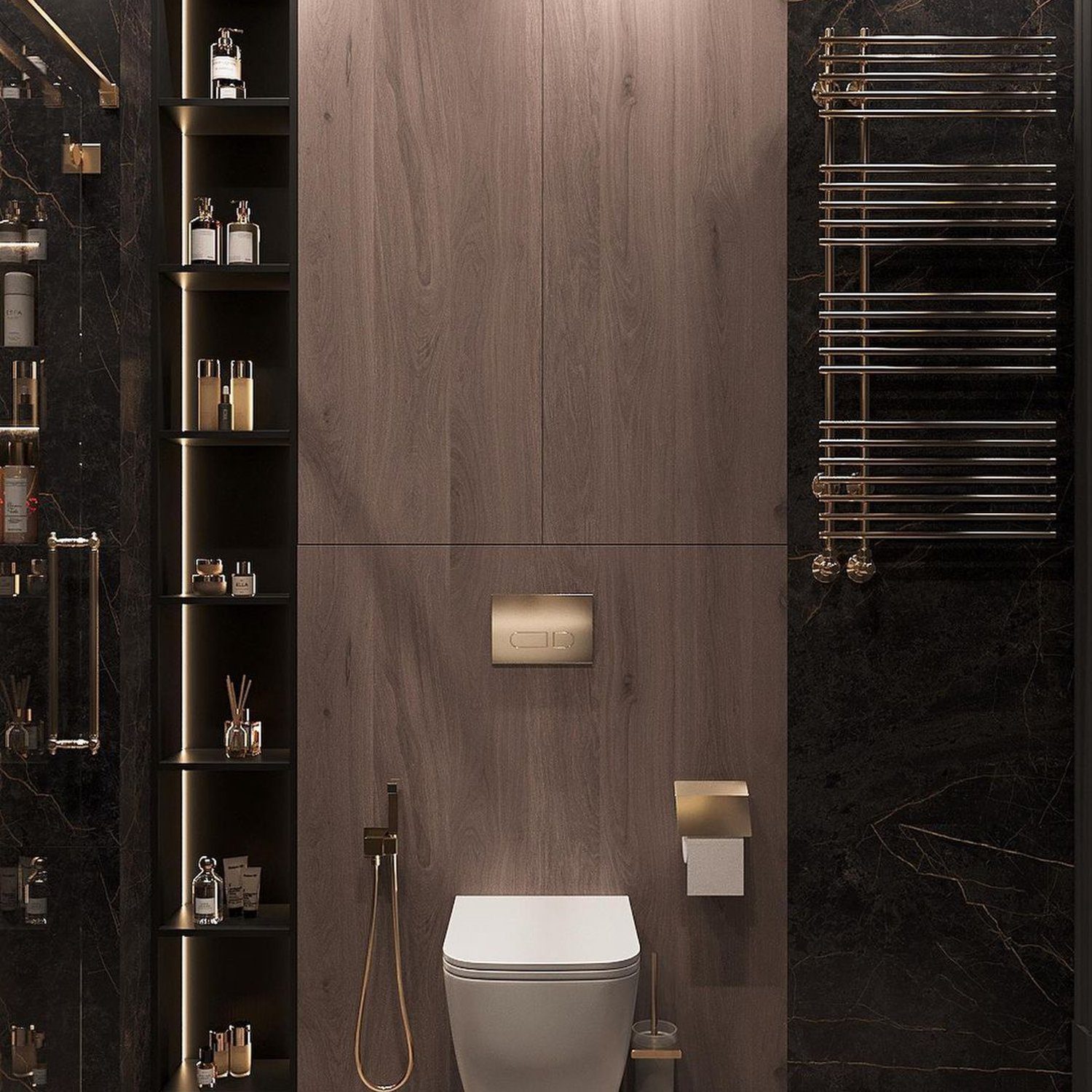 A modern and elegant bathroom with a minimalist design