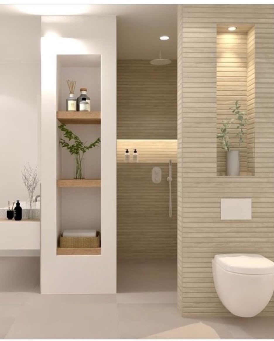 Modern bathroom design with clean lines and neutral tones