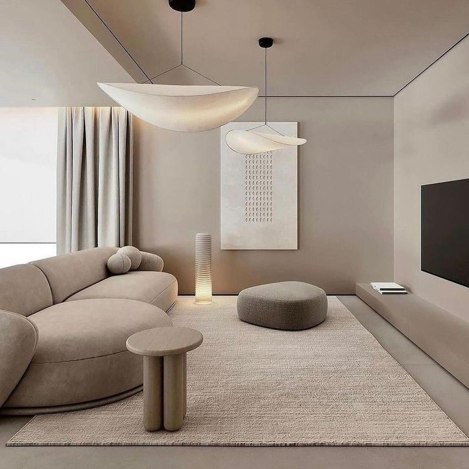 A modern and minimalist living room design