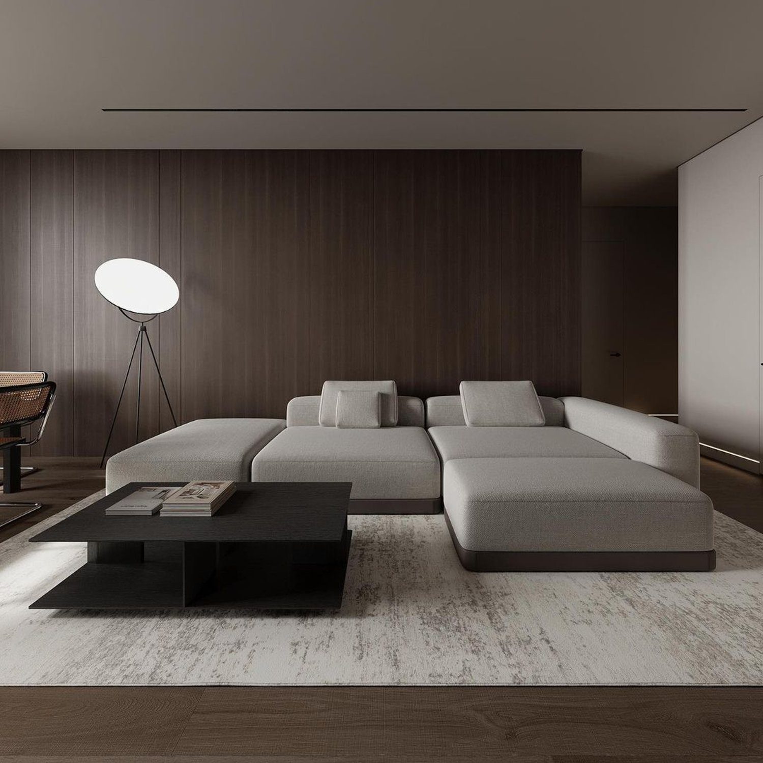 A modern and minimalist living room design