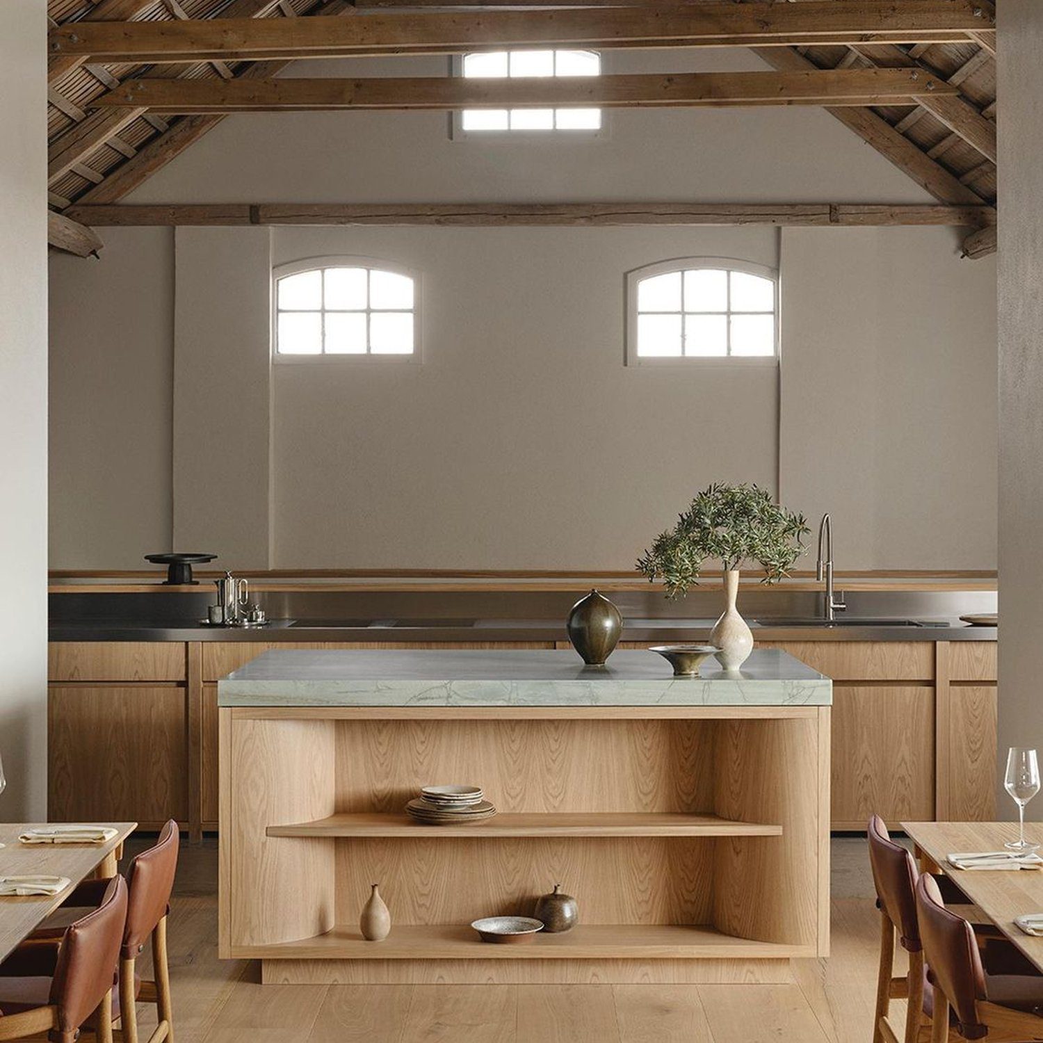 Elegant kitchen with natural light