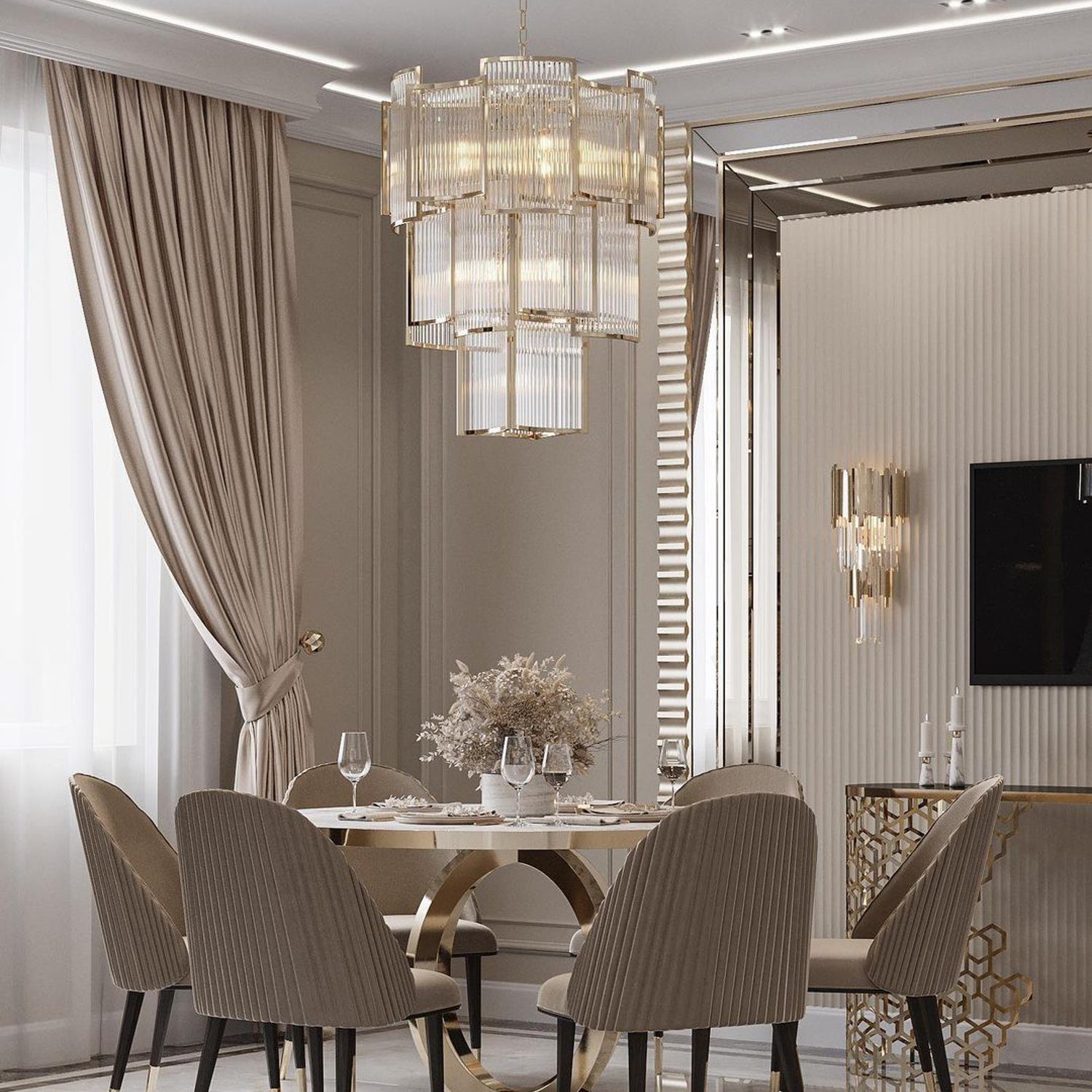 Elegant and modern dining area