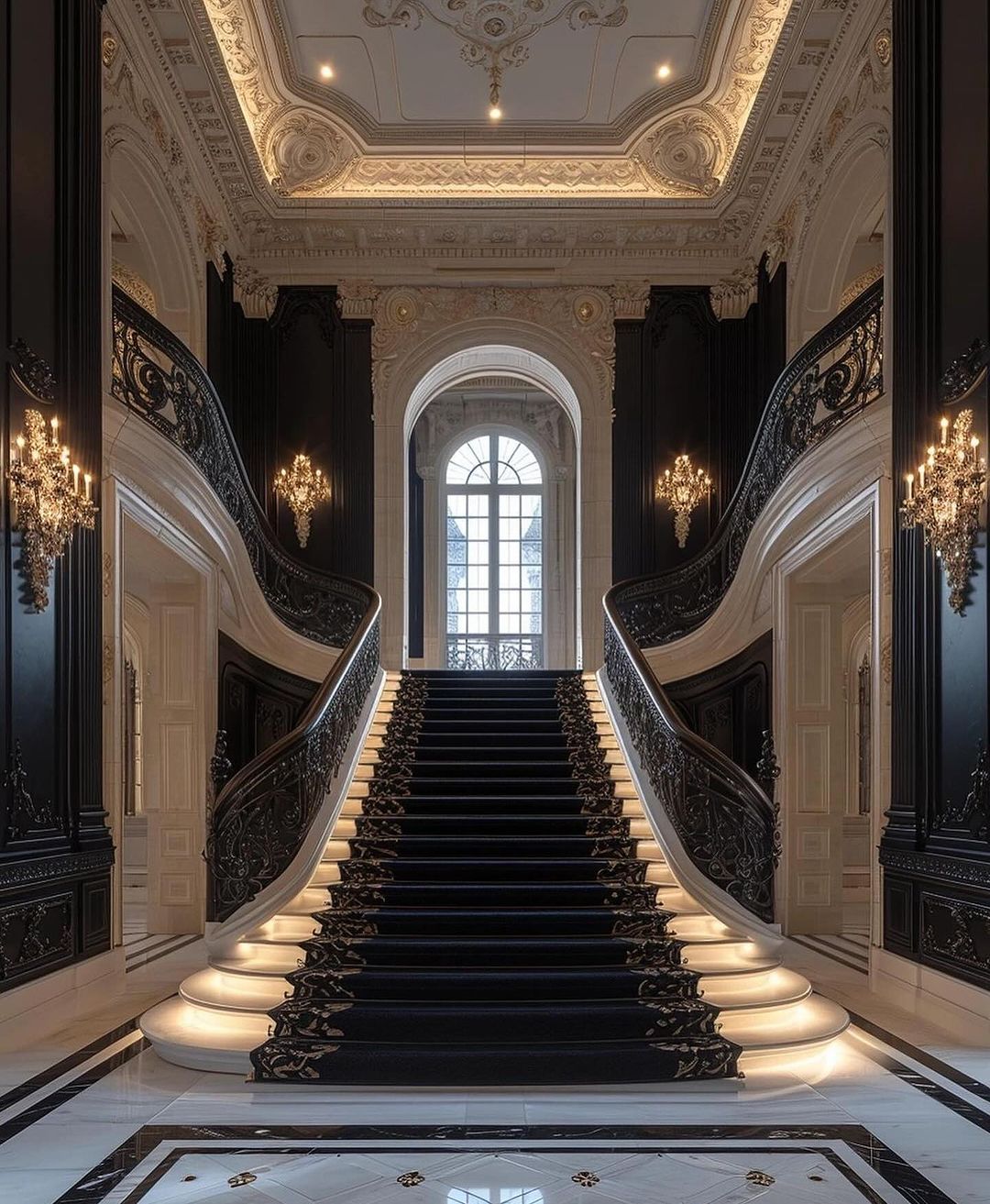 Grand Staircase in a Luxurious Interior