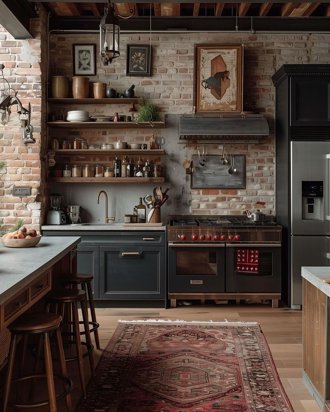 A rustic chic kitchen design