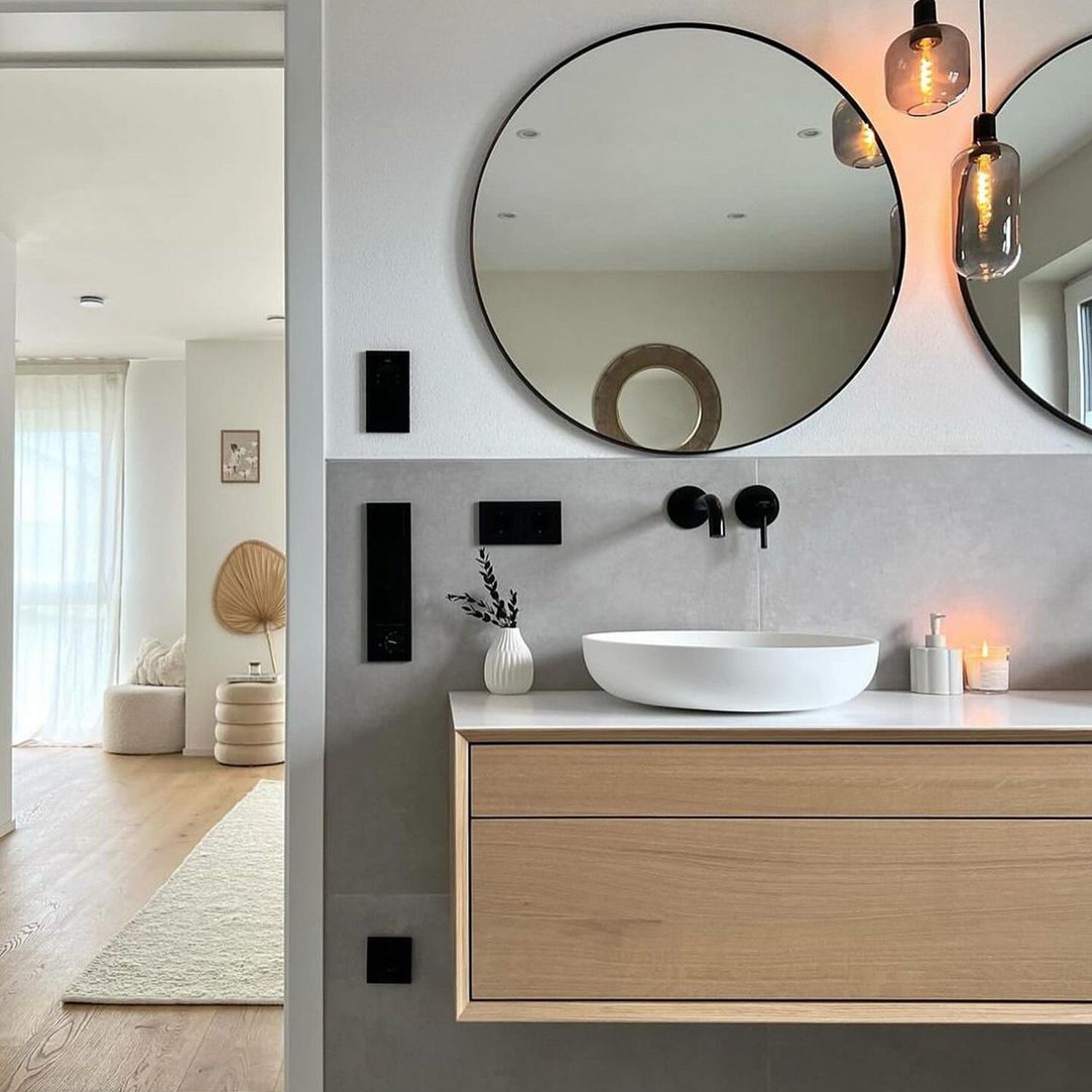 A serene and modern bathroom design