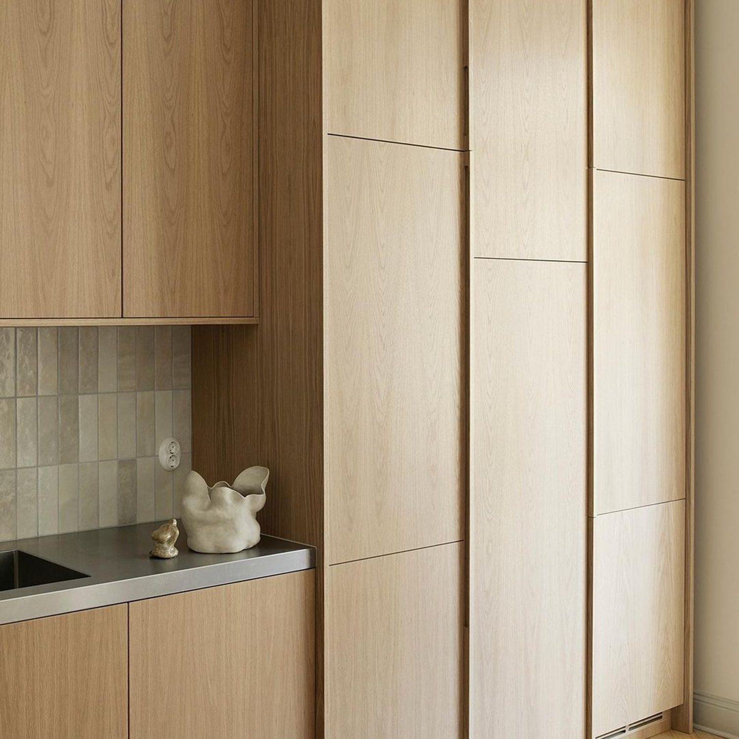 Elegant wood-paneled closet