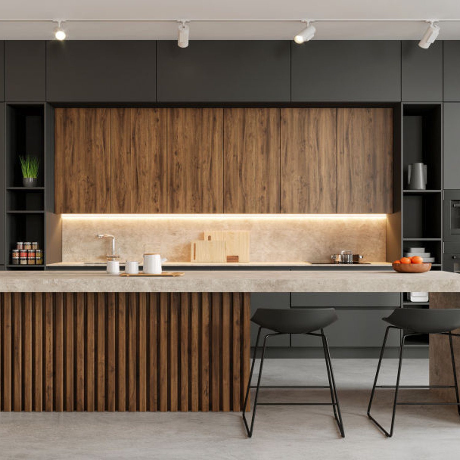 Modern kitchen with sleek design