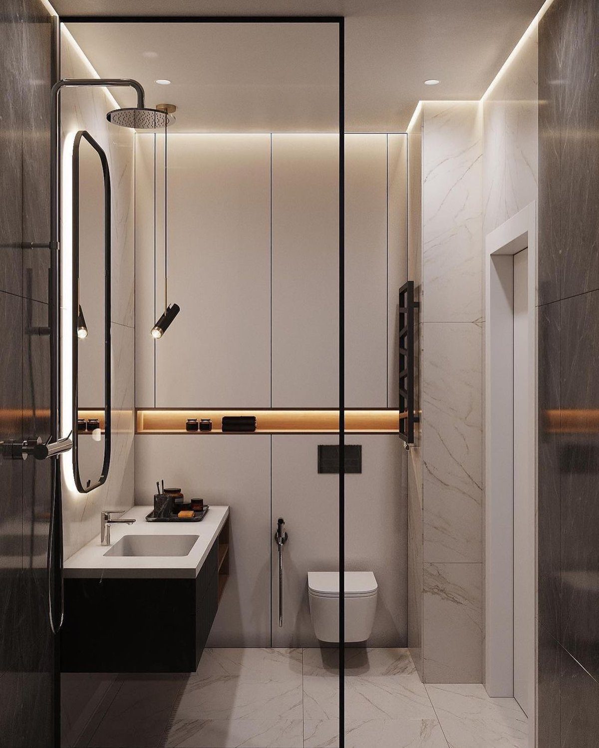 Modern bathroom with luxurious fixtures