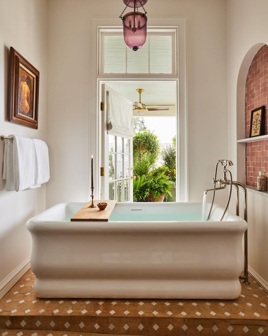 Chic Bathroom with Freestanding Tub