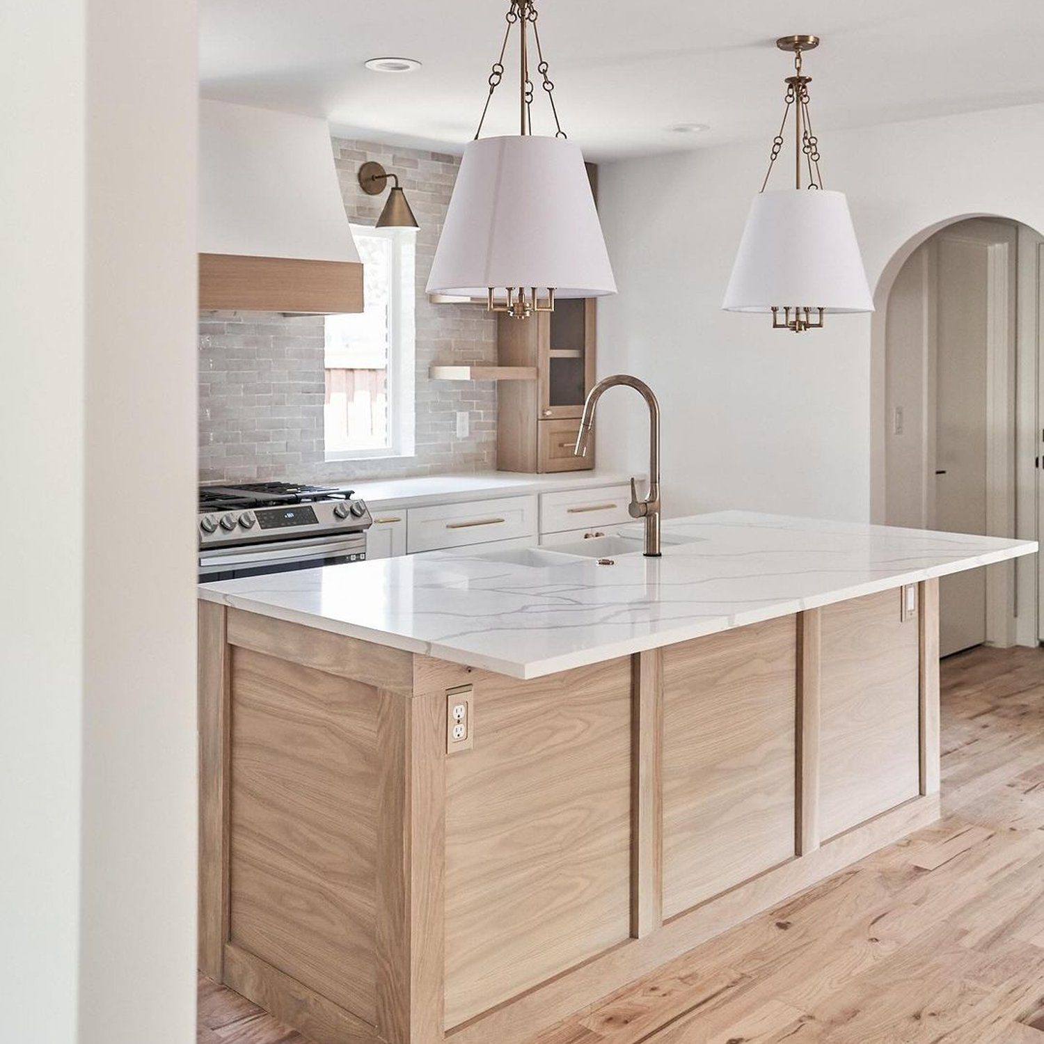 A modern kitchen with natural light