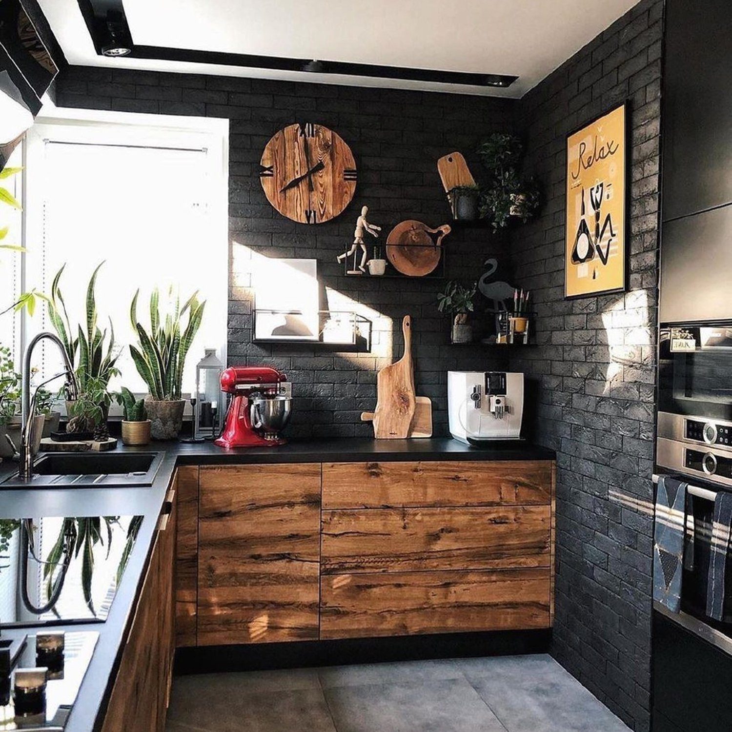 A chic and modern kitchen with an industrial vibe