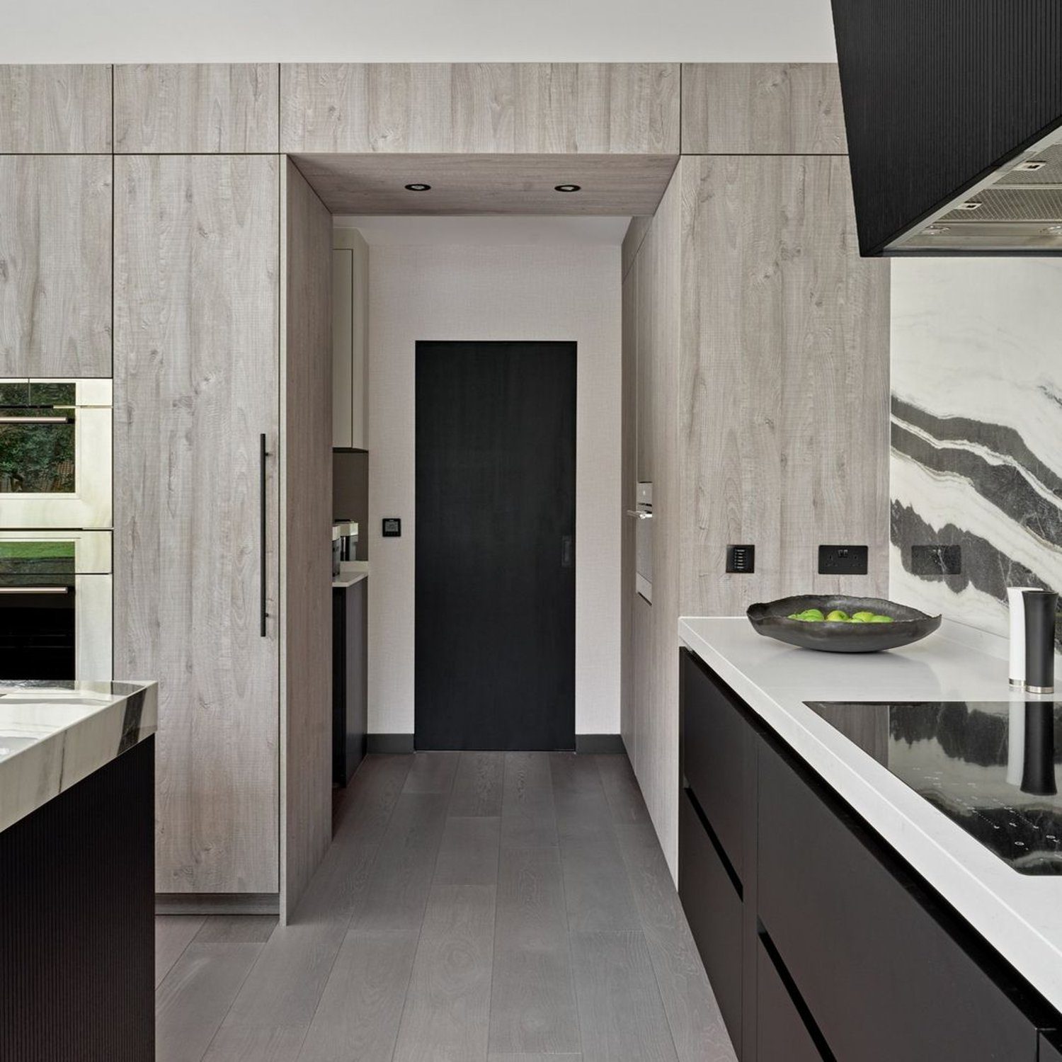 Modern sleek kitchen with clean lines and minimalist design