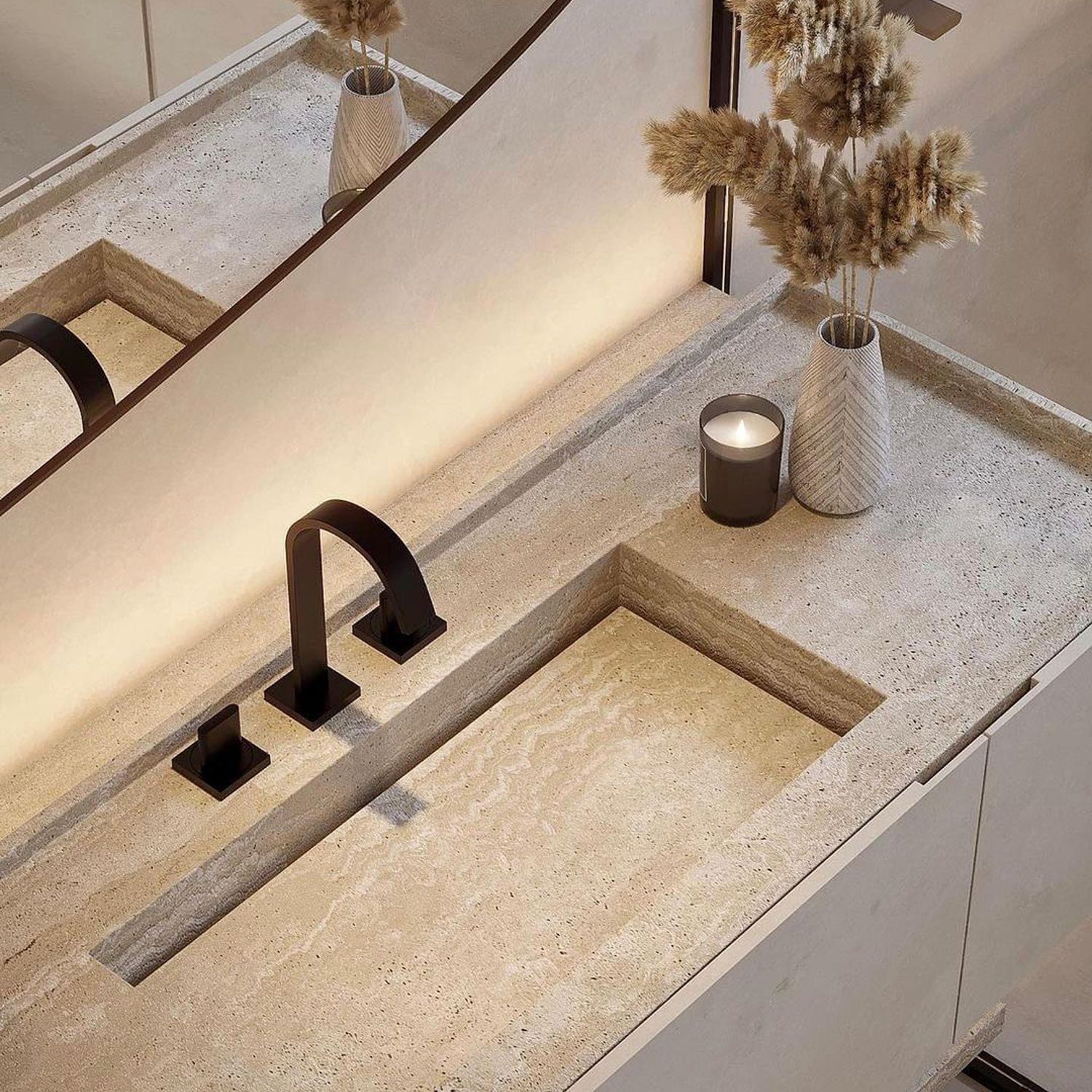 Stylish modern bathroom sink with minimalist design