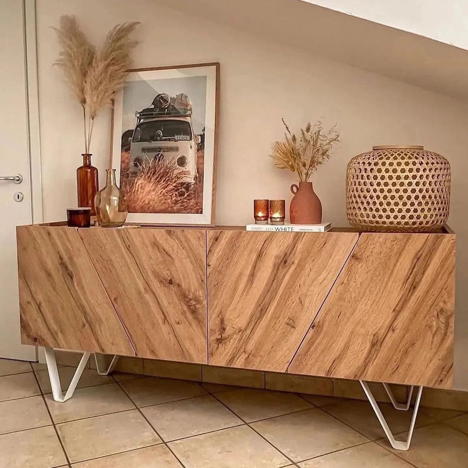 A chic modern living room sideboard