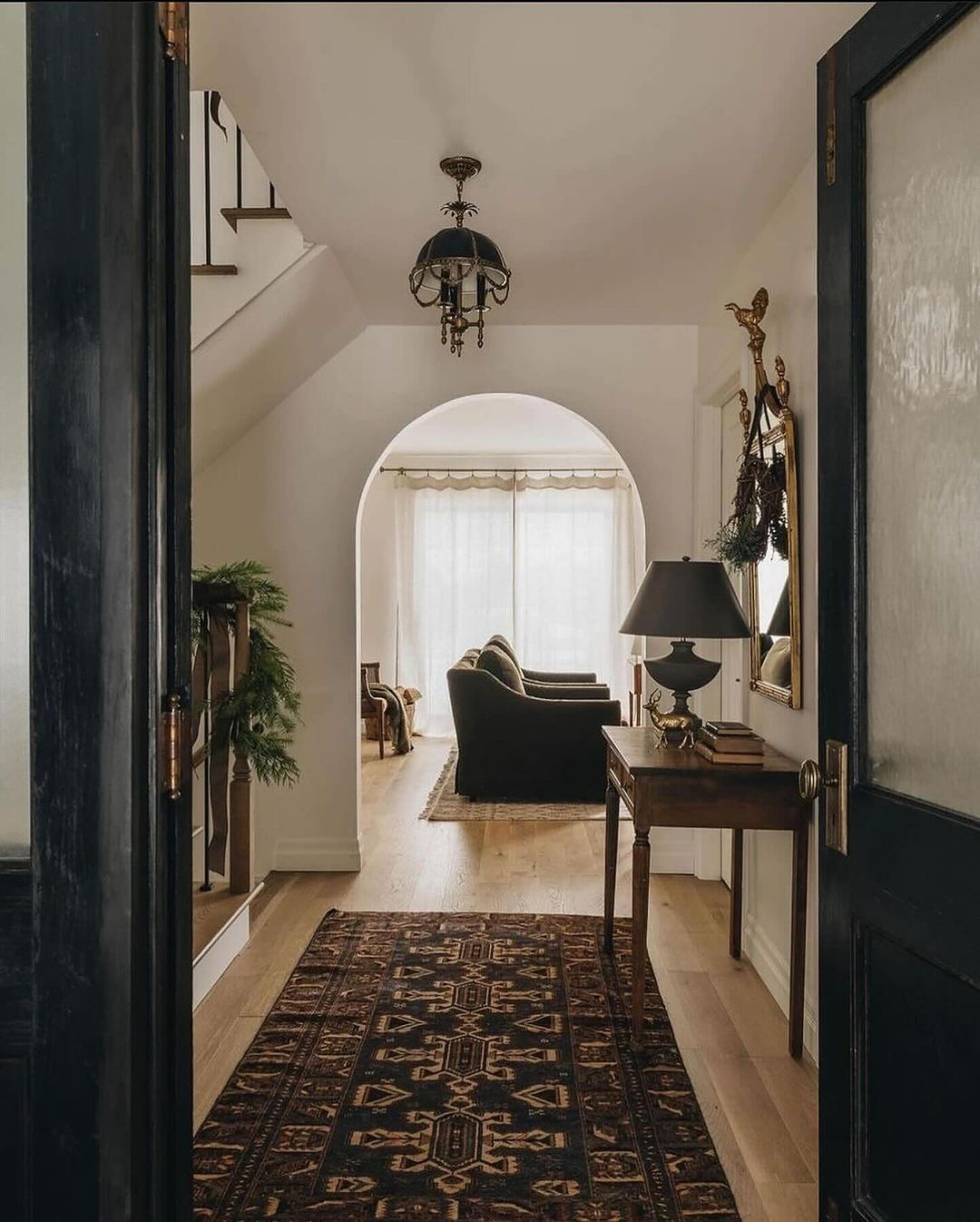 Classic Hallway with Traditional Decor