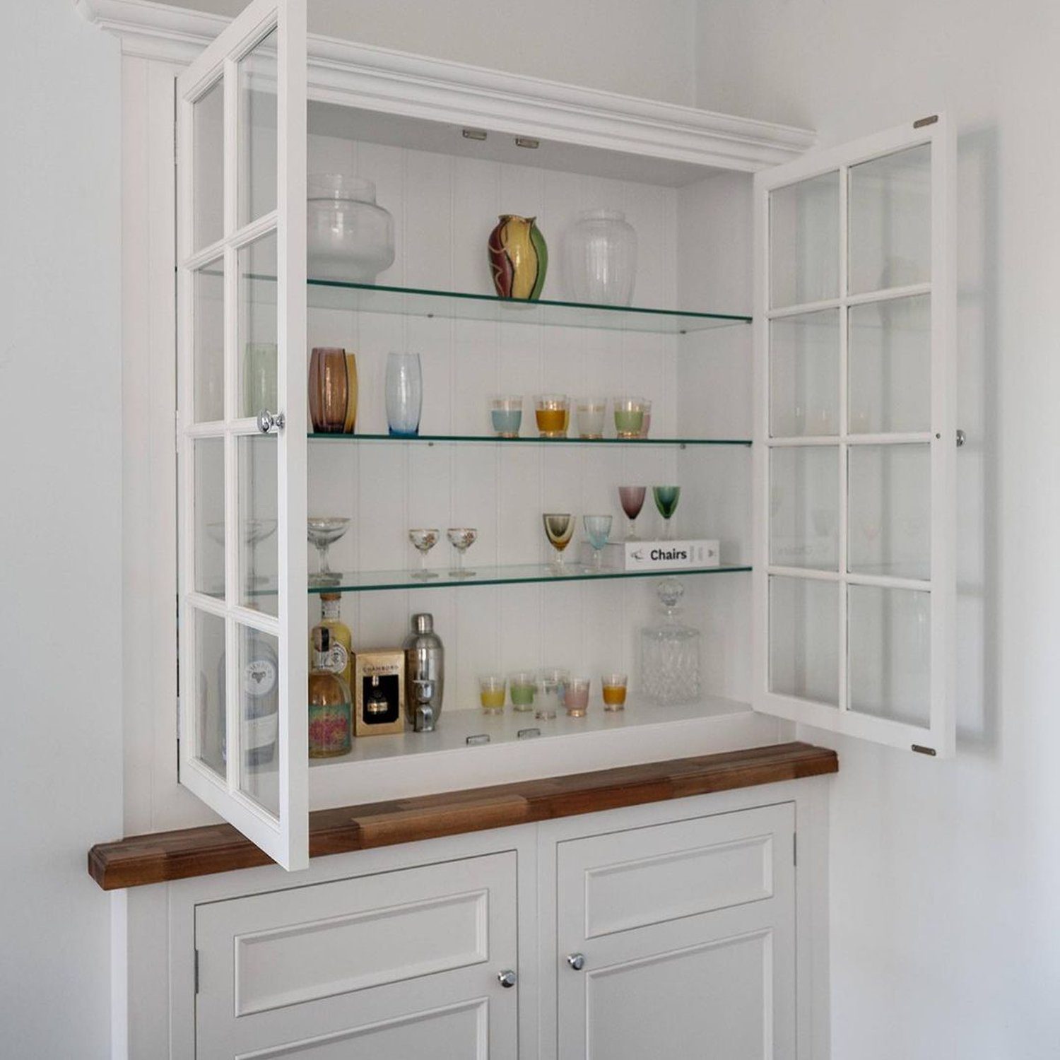 Elegant White Display Cabinet