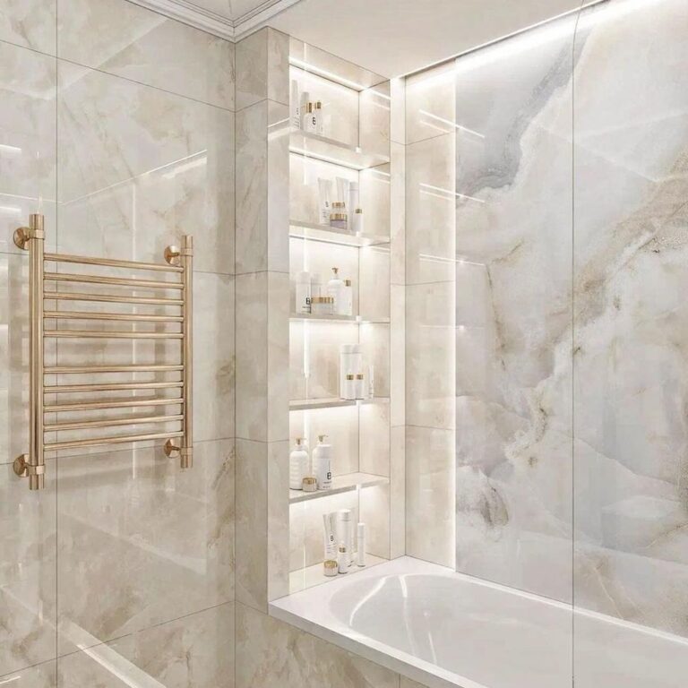 Elegant marble bathroom